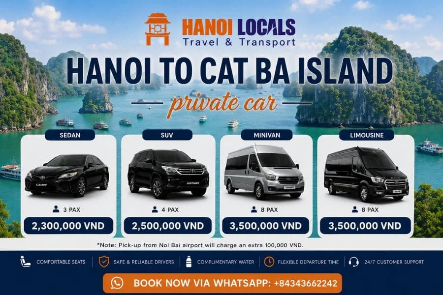 Hanoi to Cat Ba Island by car - Hanoi Locals