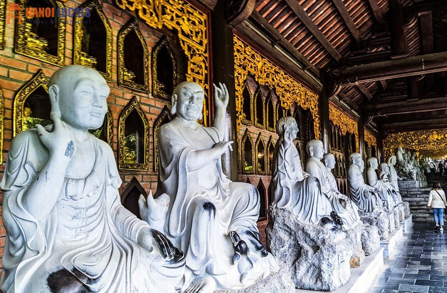 The Arhat Corridor - Bai Dinh Pagoda - Hanoi Locals