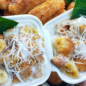 Grilled Banana Sticky Rice - Jeep Tour Saigon By Night - Hanoi Locals