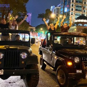 Saigon Jeep food tour by night